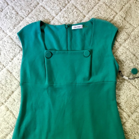 Turquoise Calvin Klein shift dress - Picture 2 of 6